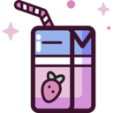 food and restaurant,box,drink,breakfast,straw,strawberry milk